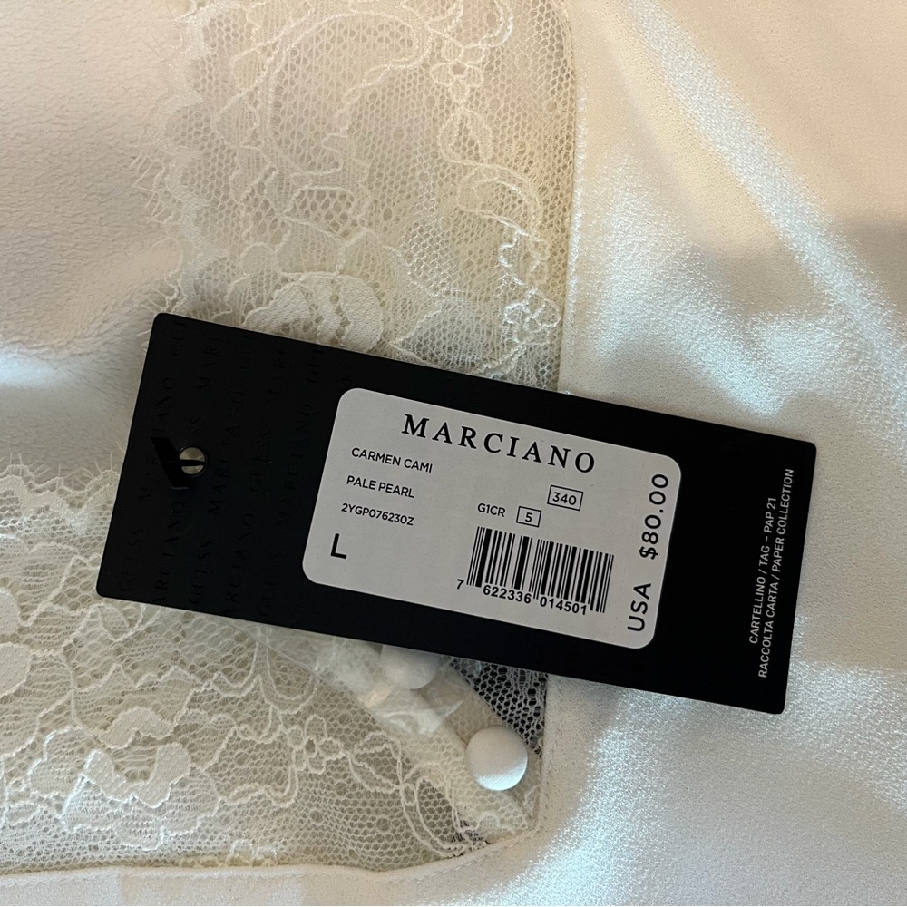 Guess by Marciano Cream Lace Chemise Camisole Women’s Top NWT Size L
